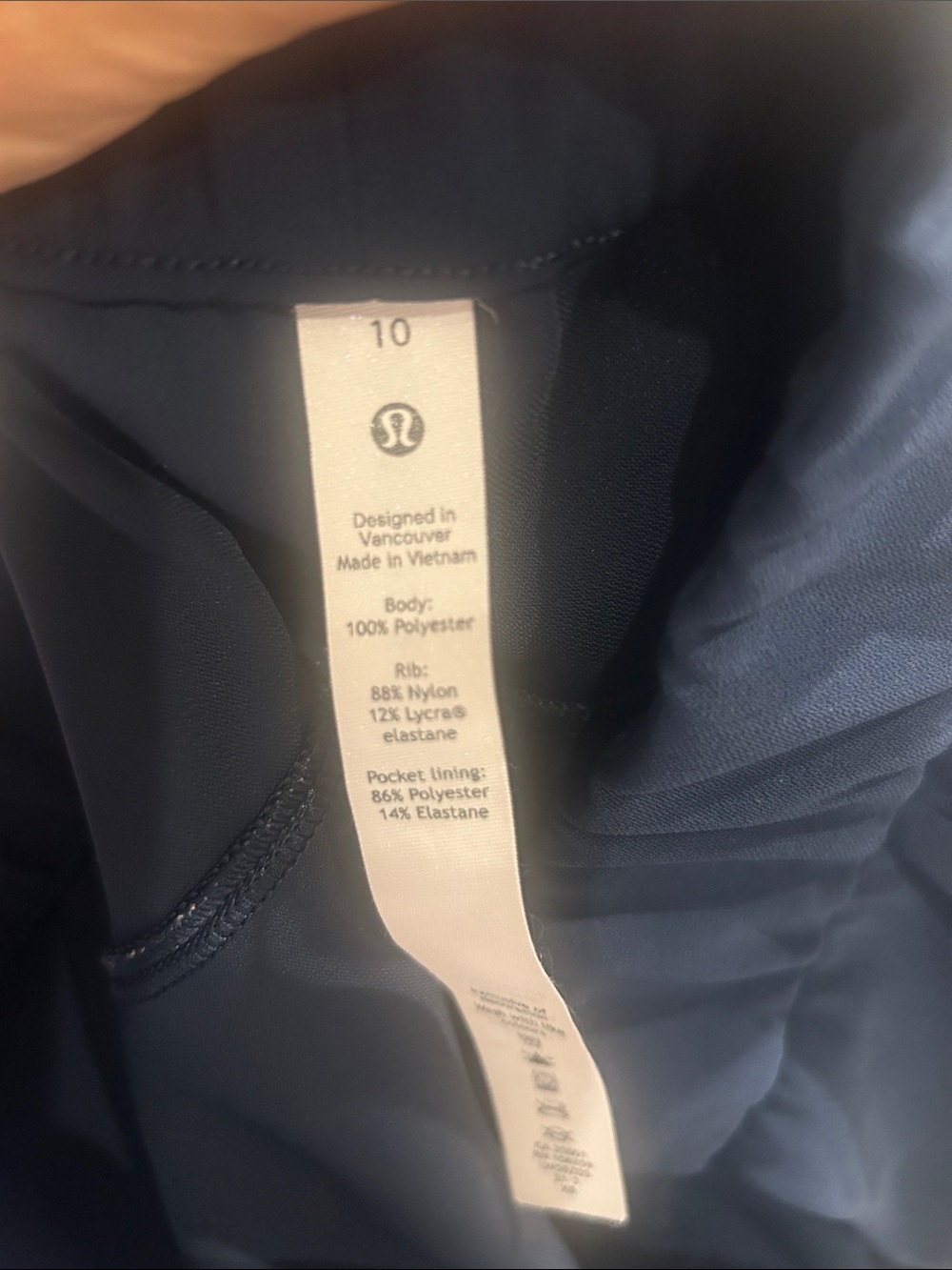 NWOT Lululemon On The Fly Pants Navy Blur Sz 10 M/L - Picture 12 of 12